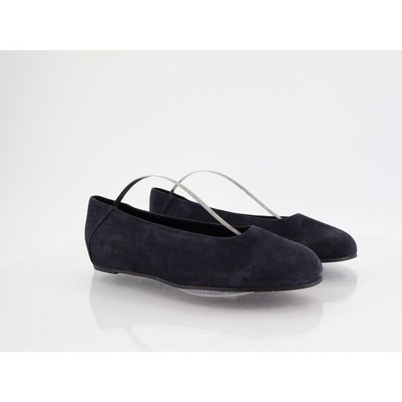 Eileen Fisher Womens Una Hidden Wedge Ballet Flats Size 8 Black Suede Round Toe - Picture 1 of 11